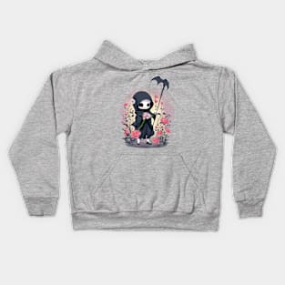 Grim Reaper in Love Kids Hoodie